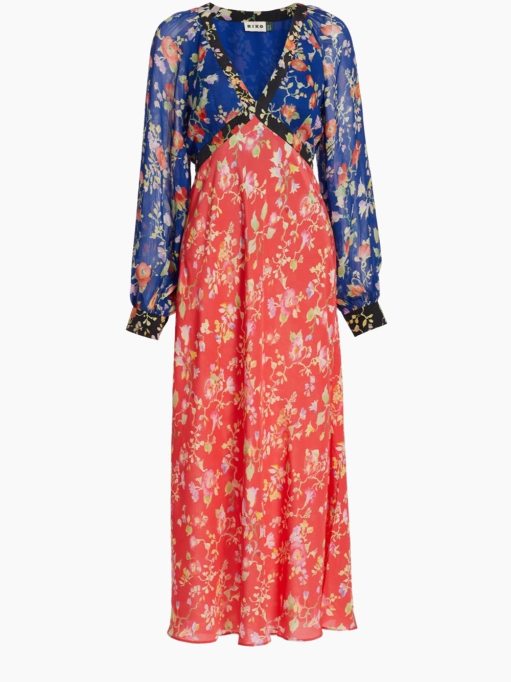 💙🧡NWT RIXO IN THE SPIRIT OF PALM BEACH AYLA MIDI DRESS IN SIZE XL - Picture 8 of 17
